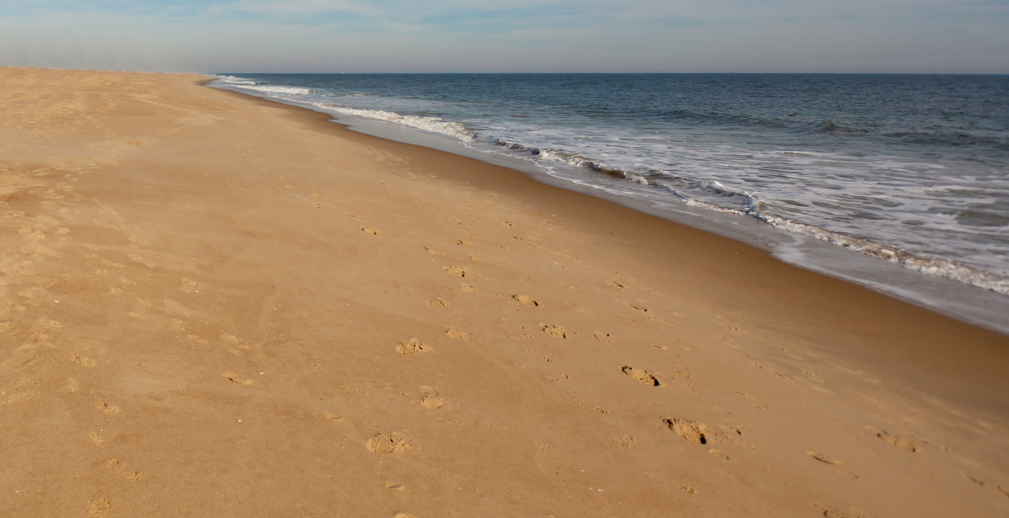 Empty Beach Waves Foot Prints Empty Beach Waves Foot Prints